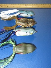 Lot of 4 Scum Frog Launch Frog Weedless Frog Topwater Lures