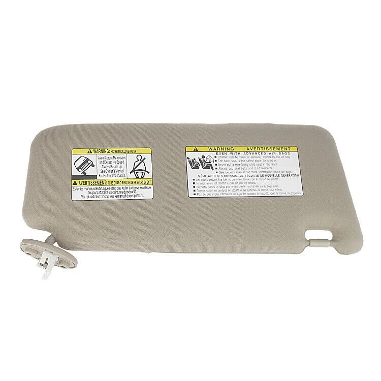 Tan Beige Ivory Driver Left Sun Visor For 2009-2016 Toyota Venza & Sunroof - Image 2 of 4