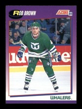  1991 Rob Brown  Whalers 246 Score Hockey Sports Trading Card 