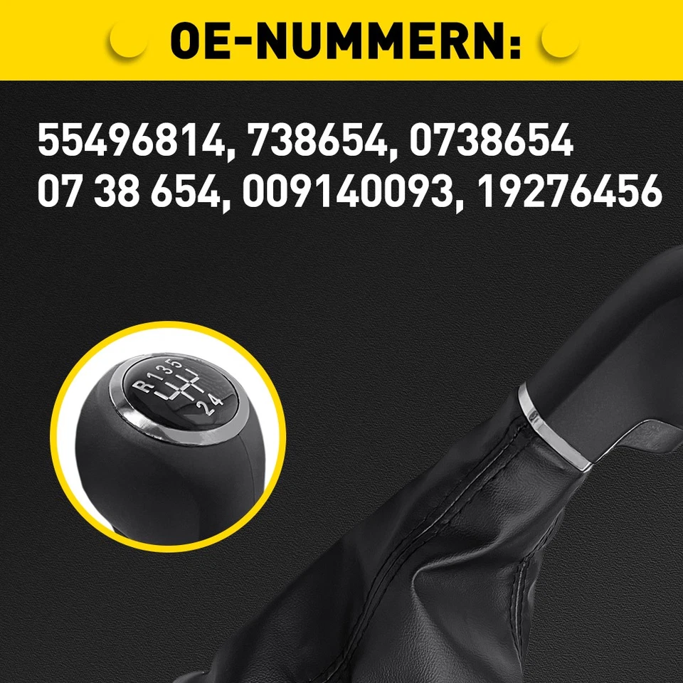 Schaltmanschette Schaltknauf 55496814 Für Opel GM Adam Corsa E 5-Gang DE NEU - Bild 2 von 4