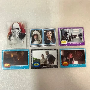 Star Wars Journey to The Last Jedi Topps 6 Card Lot 2017