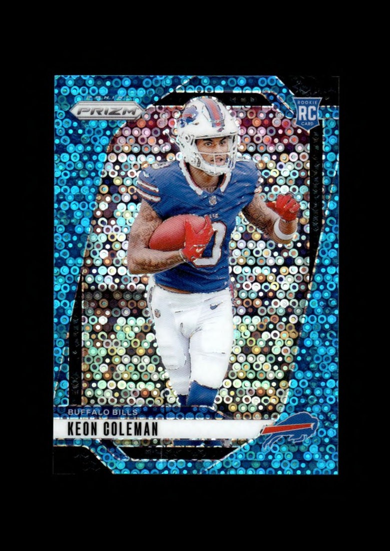 2024 Prizm: #362 Keon Coleman Blue Disco Ref /99 RC NM-MT OR BETTER