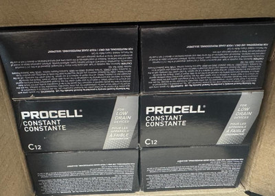 New C12 Procell Duracell Box Of 12 C Alkaline Batteries PC1400, 6 Boxes
