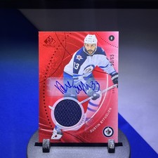 Dustin Byfuglien Jersey Auto 2025-26 Upper Deck SP Game Used Red Winnipeg Jets