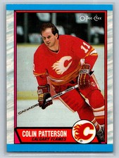 1989-90 O-Pee-Chee #71 Colin Patterson Calgary Flames Rookie Hockey Card