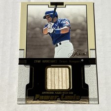 IVAN RODRIGUEZ 2002 Fleer Authentic Game Used Bat Power Tools Gold /100 - Rare