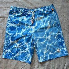 Psycho Bunny Swim Trunks Boys Size XL 18/20 Blue Aqua Shorts Summer Pool Liner