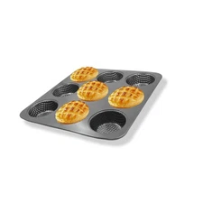 9-Cup Non-Stick Hamburger Bun Pan Carbon Steel Bread Mold Big Baking Pan
