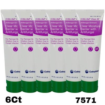 Coloplast 7571 Critic-Aid Clear AF Antifungal Moisture Barrier Ointment 2Oz 6Ct