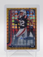 TREVEYON HENDERSON 2025 TOPPS CHROME GOLD GEOMETRIC RC AUTO 50/50 Q1829