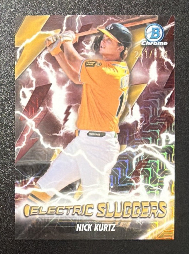 Topps 2026 Bowman Chrome Electric Sluggers Nick Kurtz Athletics #ES-22 /275