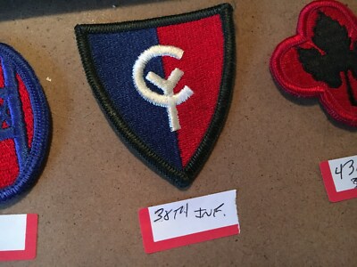 Download Shoulder Color Patch Army 38th Infantry Division Serge Green Border Free Ship Militaria Whitlockmillsjc Surplus Equipment
