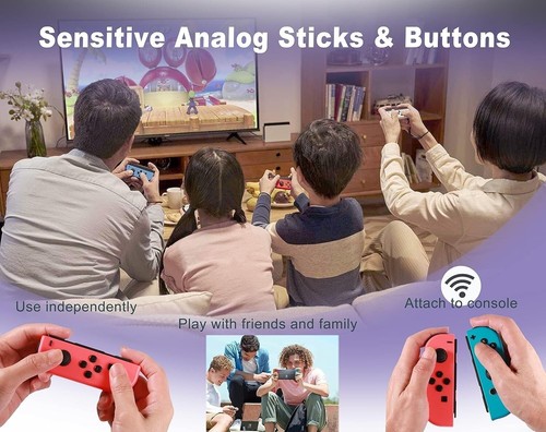 Joy Cons for Switch Controllers, Wireless Replacement for Switch Joycons, Left a - Picture 6 of 7