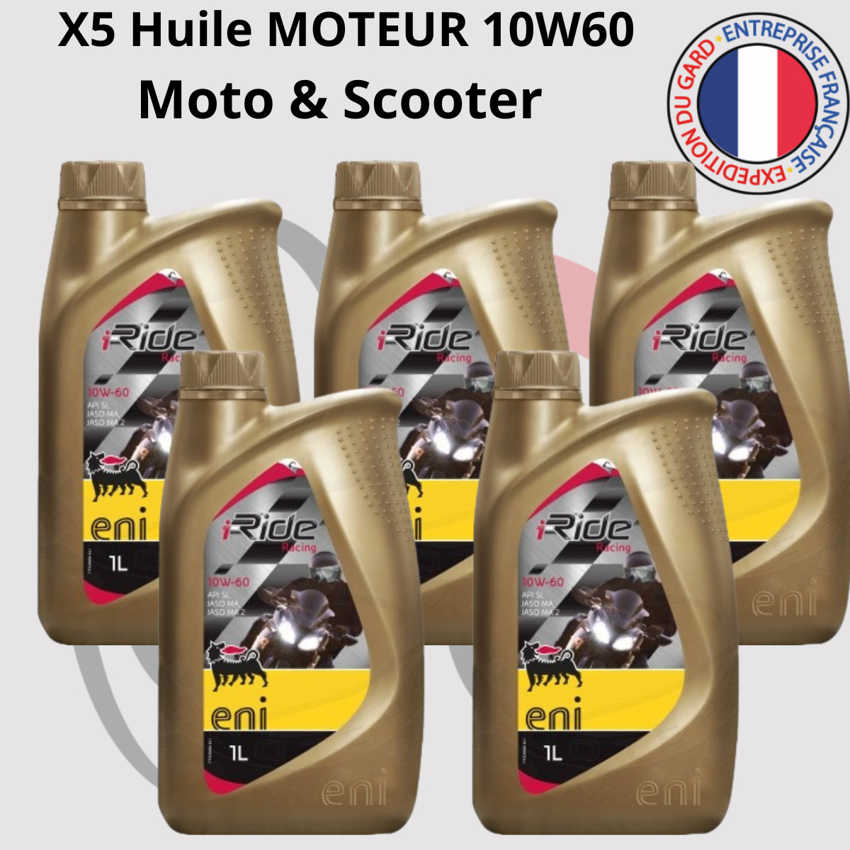 Huile Moteur ENI 10W60 Moto pack entretien pour protection thermique maximale