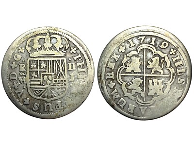 Philipp V., 2 Reales, Madrid J, 1719 n. Chr.  [MON_2447]
