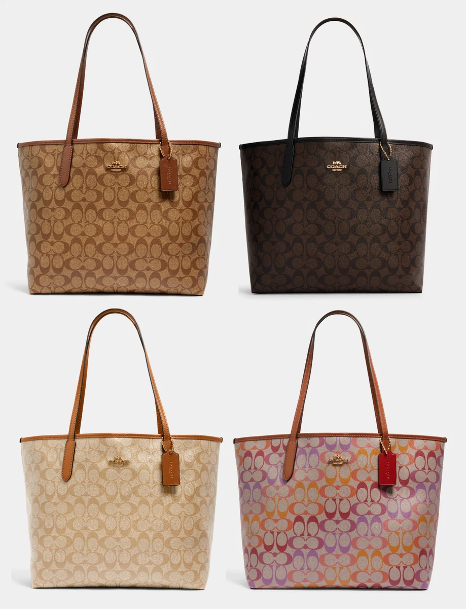 NWT COACH 🔥City Tote In Signature Canvas $350 #5696