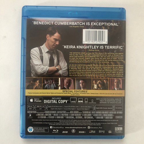 The Imitation Game 2014 / Blu Ray Movie/ Kiera Knightly - Picture 6 of 6