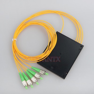 10pcs Fiber Optic Splitter 1:4 FC APC Cassette PLC 1x4 Optical Splitter 1-4 FTTH