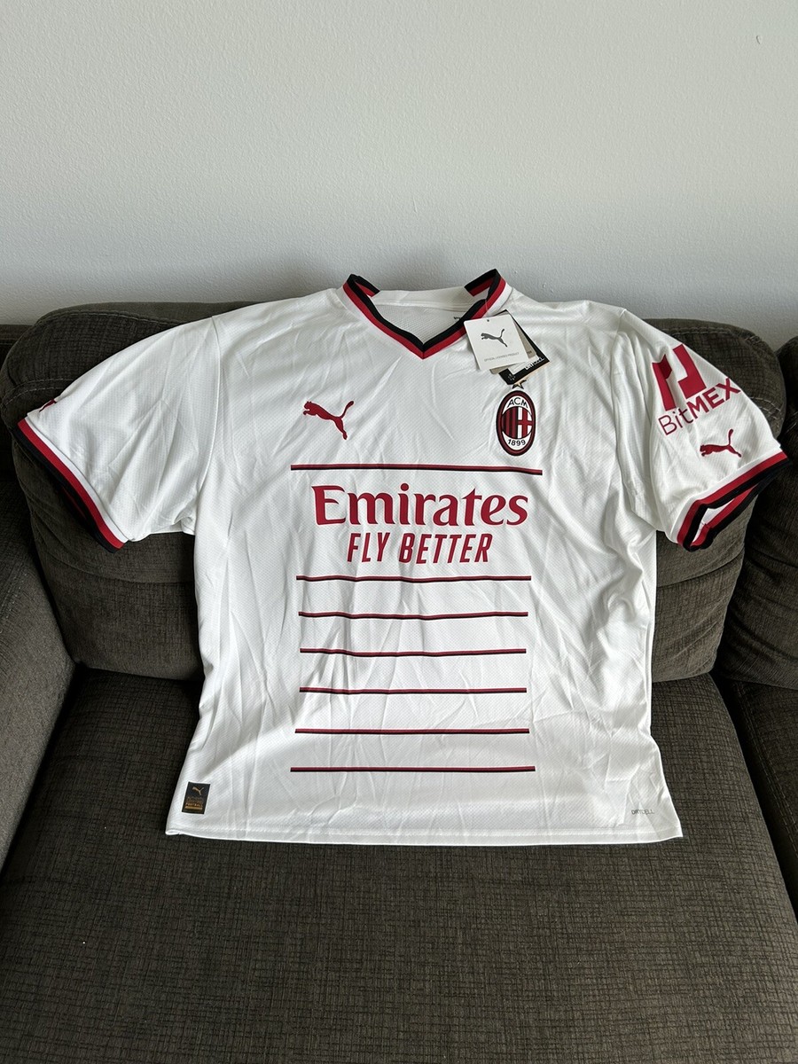 AC Milan  ユニフォーム ホワイト Puma Authentic AC Milan 2022 2023 Soccer White Jersey Men's Sz: XL