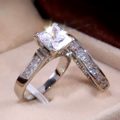 Cubic Zirconia Fake Diamond Engagement Ring Cubic Zirconia Fake