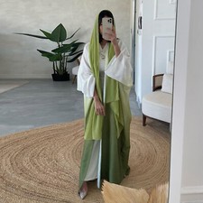 Abaya Women Hijab Open Kaftan Cardigan Long Dress Muslim Robe Evening Gown Arab