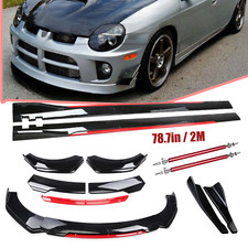 Front Bumper Lip Spoiler Splitter Side Skirt Gloss Black Red For Dodge Neon