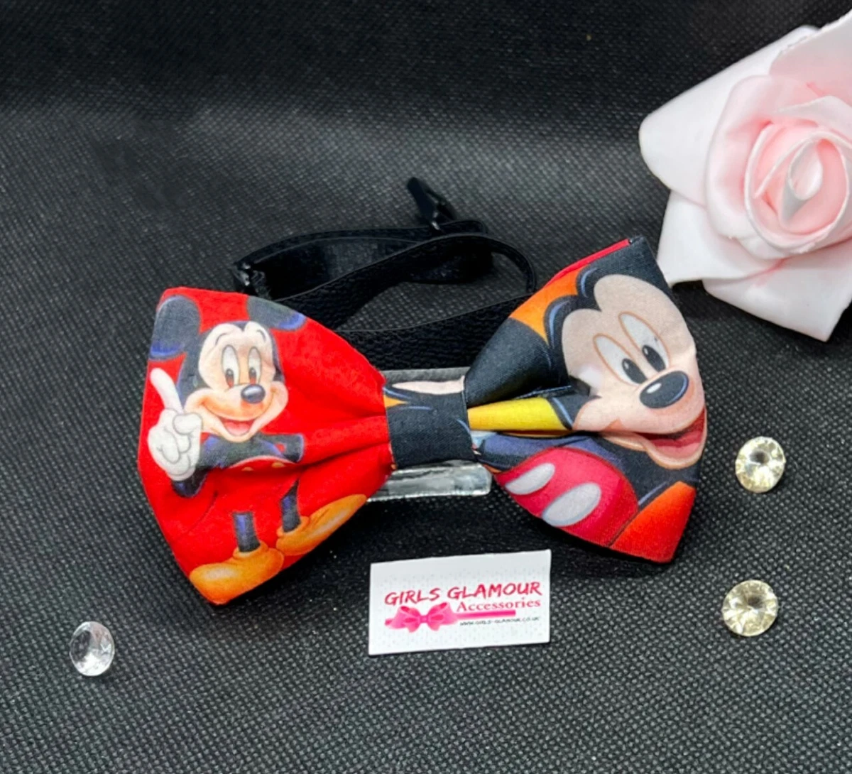 Disney Mickey Mouse Bow Tie Necktie Neck Adjustable Costume Page Boy Shirt  Toy | eBay