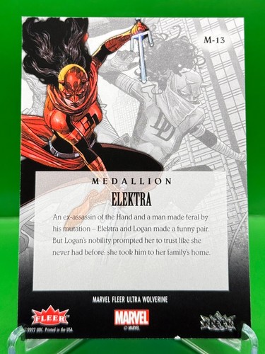 2023 Fleer Ultra Wolverine | Medallions - Silver | #M-13 Elektra - Picture 2 of 2