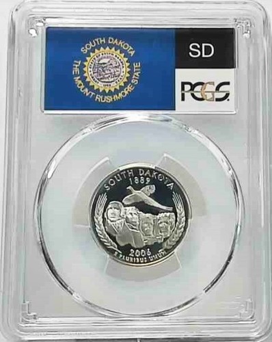 2006 S 25C Silver State Quarter South Dakota Proof PR69 DCAM PCGS - Picture 2 of 2