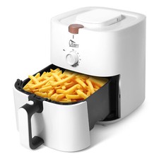 Air Fryer 4.2 Qt Mechanical Timer, 1500W Oil-Less Rapid Air Circulation, White