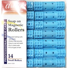 ANNIE SNAP ON MAGNETIC ROLLERS 1224, 14 COUNT BLUE SMALL 1/2"
