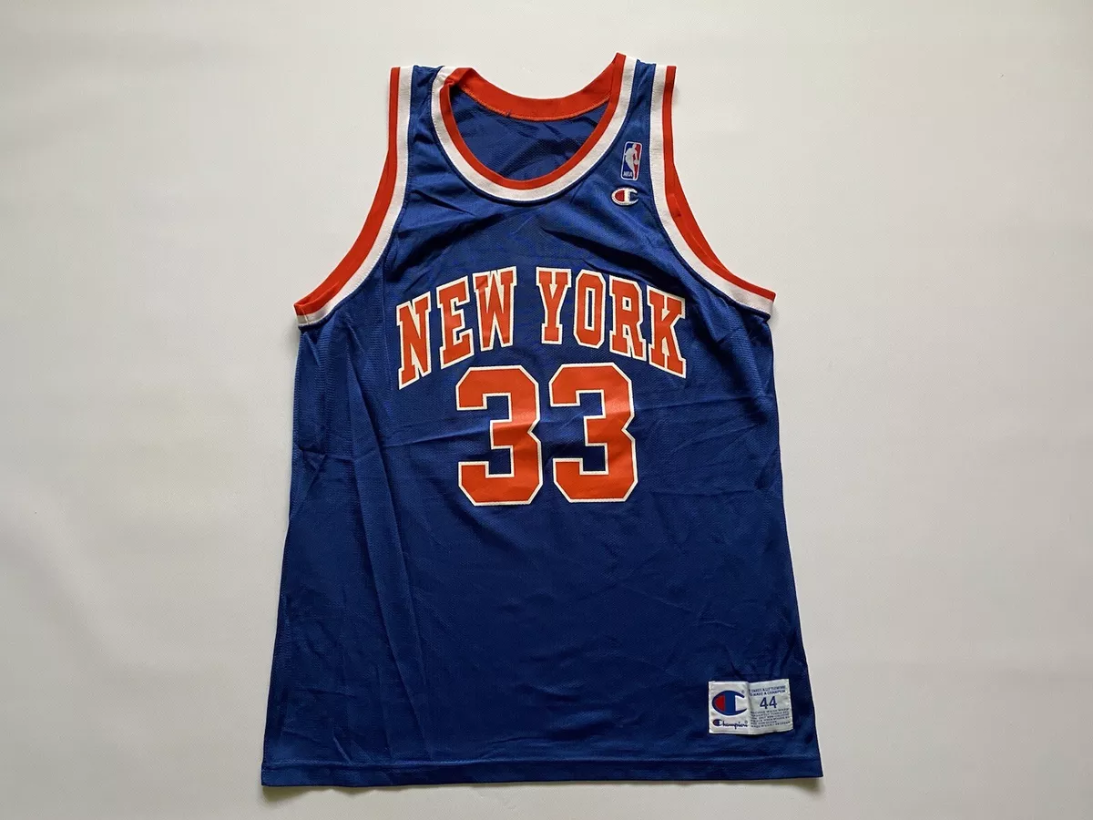 NBA NEW YORK KNICKS BASKETBALL SHIRT JERSEY CHAMPION #33 PATRICK EWING