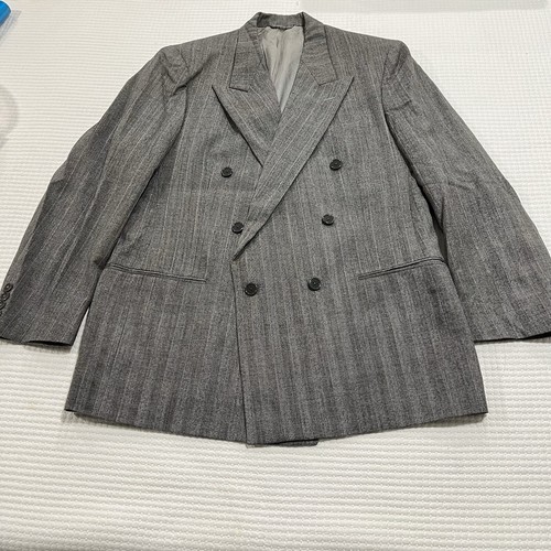 Christian Dior Blazer Mens 42 Gray Double Breasted Lined Sports Jacket - Bild 3 von 13