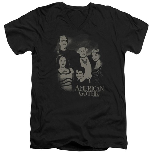 The Munsters American Gothic Licensed Adult T-Shirt - Picture 14 of 15