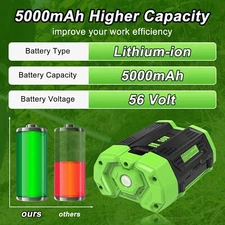 For EGO BA1400T 56V 5.0AH ARC LITHIUM ION BATTERY FITS ALL EGO 56V Power+ TOOLS