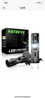 FateEye F2 60W H7 Car LED Headlight Foglight Kit Canbus Error Free Bulbs White