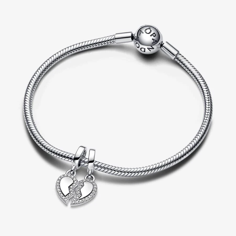 Pandora Charm Pendente Cuore dell'Amicizia Divisibile Con Confezione Regalo - Immagine 4 di 4