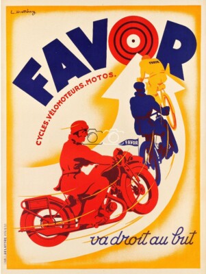 MOTO FAVOR Rivy-POSTER HQ 45x60cm eines VINTAGE POSTERS