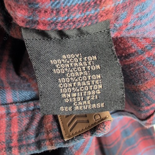 DKOTA Dakota Grizzly Mens Flannel Shirt Button Up Multicolor Plaid Cotton Large - Picture 6 of 14