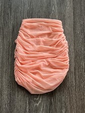 NWT HOUSE OF CB Aubrey Ruched Mini Skirt, Coral, Small