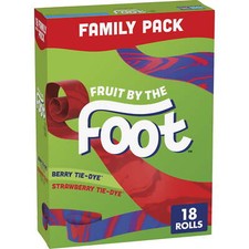 Fruit By The Foot Fruit Flavored Snacks, Berry Tie-Dye Strawberry Tie-Dye