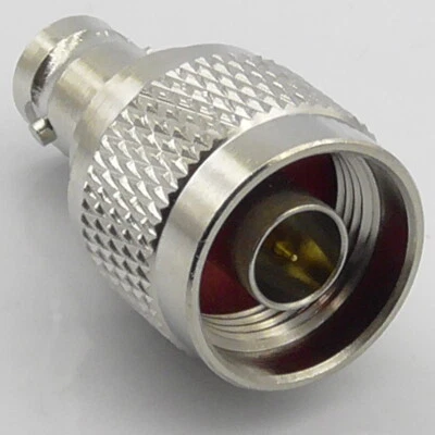 N Type Male Plug to BNC Female Socket RF Adaptor - 50 Ohm, Interseries