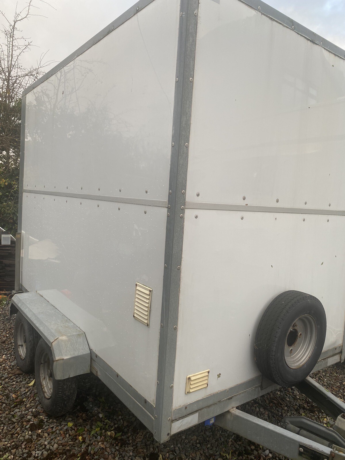 twin axle box trailer used eBay