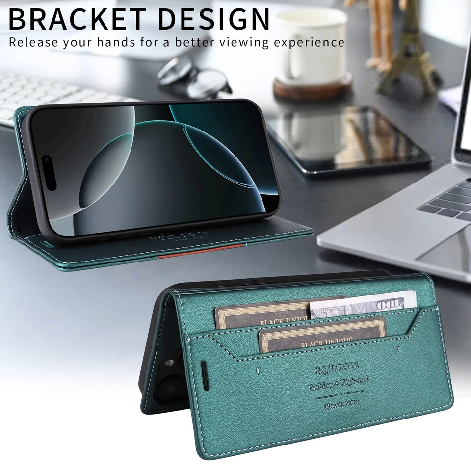 Leather Magnetic Wallet Cover Case For Redmi Note 14 13 12 11 Pro 14C 13C A3 12C - Image 4 of 4