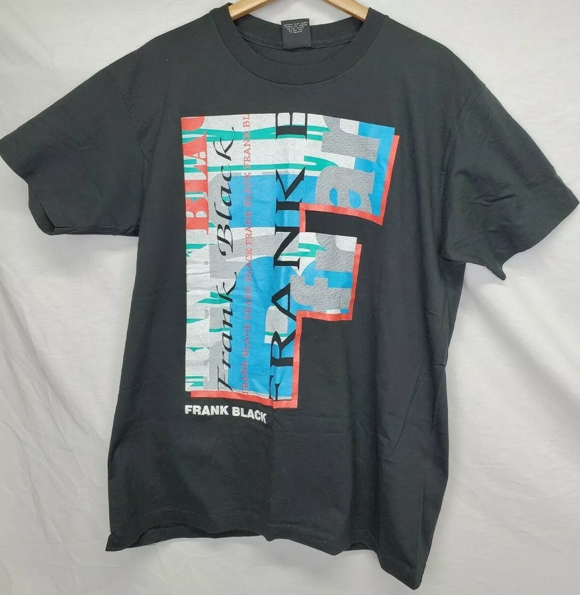 Vtg Frank Black Tee Men's Size XL Giant Black Single Stitch Shirt Pixies Francis