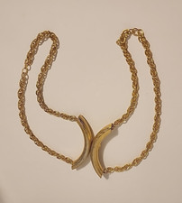 NOS Two Piece Clasp Belt Buckle Women's Gold tone Textured Metal 80's Fashion