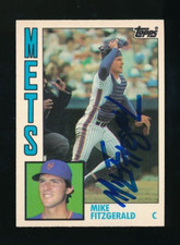 1984 Topps Traded #37T Mike Fitzgerald signed auto autograph blue sharpie rare