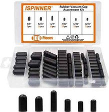  100 PCS CARBURETOR  VACUUM RUBBER CAP PLUG ASSORTMENT KIT INTAKE VACUUM LINES