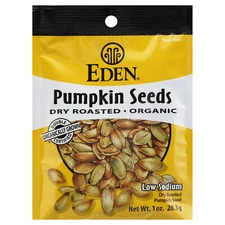 Eden Foods Pocket Snack Pumpkin Seed Roasted 1 oz (Pack of 24)
