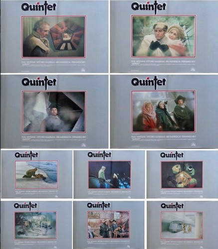 QUINTET Italian fotobusta movie posters x10 PAUL NEWMAN VITTORIO GASSMANN 1980